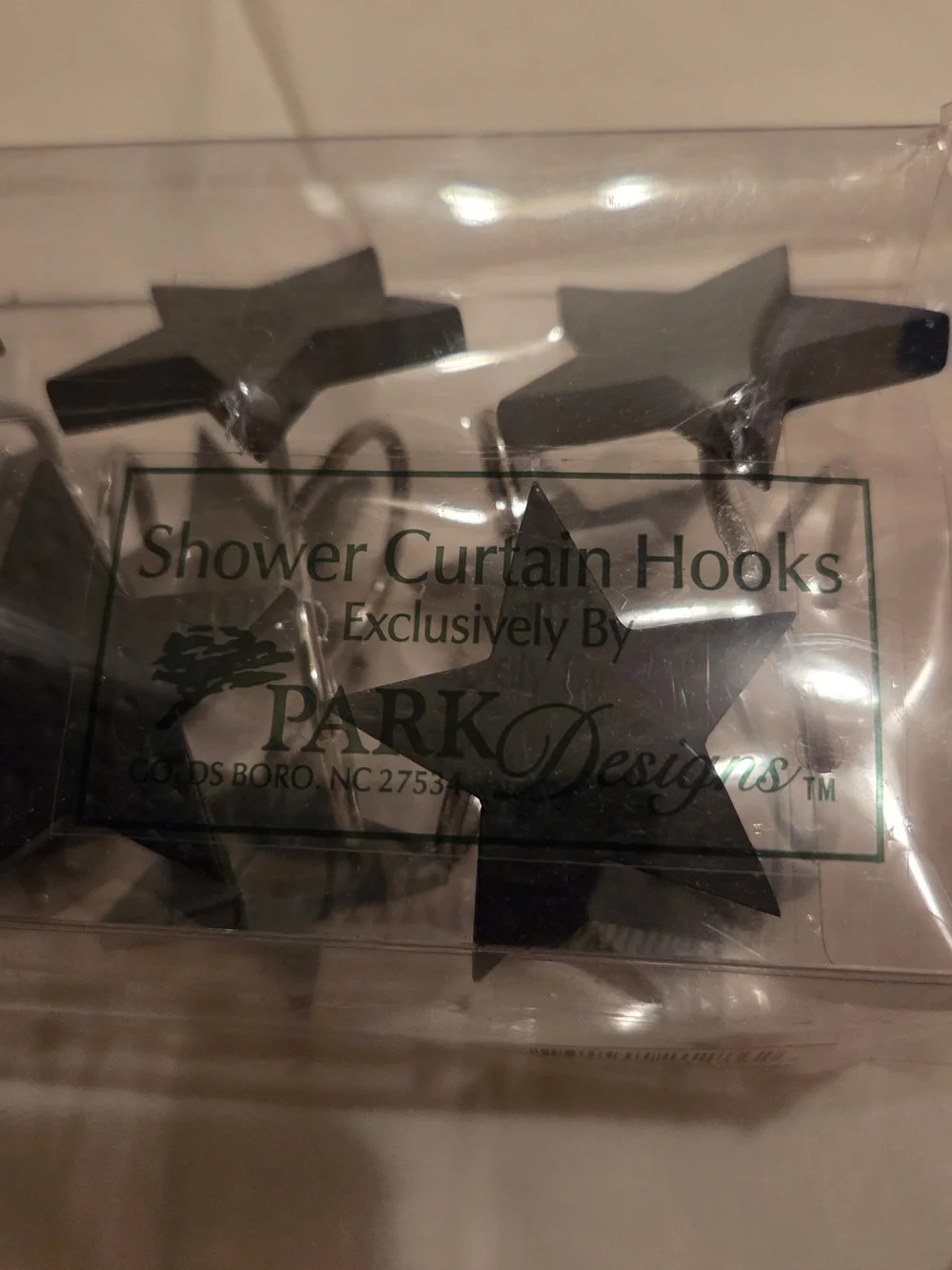 Black Star Shower Curtain Hooks